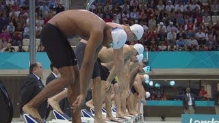 James Magnussen AUS Wins 100m Freestyle SemiFinal  London 2012 Olympics [upl. by Yrhcaz]