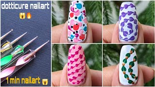 4 Easy nail art designs with dotting tools😱😱  Best nail art designs for beginners at home💯👍 [upl. by Driscoll]