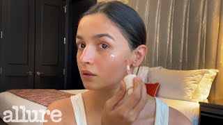 Alia Bhatts 10Minute No Foundation Makeup Routine  Allure [upl. by Ludly]