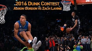 Zach LaVine and Aaron Gordons AWESOME 2016 Slam Dunk Duel [upl. by Jacquie52]