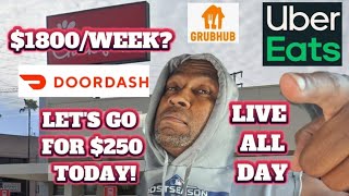 LIVE MULTI APP ALL DAY LONG GRUBHUB THROTTLING ME  DOORDASH PLATINUM  IS IT BETTER [upl. by Juline460]