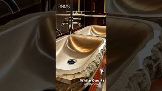 Transform Your Bathroom with the Elegance of a White Quartz Wash Basin  Luxury Bathroom Design [upl. by Niwde]