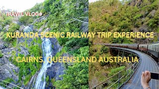 KURANDA SCENIC RAILWAY TRIP EXPERIENCE GOLD CLASS HERITAGE TRAIN CAIRNS AUSTRALIA [upl. by Cleland]