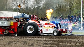 Stars and Stripes Prostock Tractor Puller at 1 DM amp Eurocup 2023 at Brande Pulling Arena [upl. by Beverlee166]