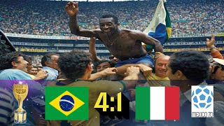 1970 World Cup final  Brazil Vs Italy [upl. by Arahsit]