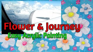 White Flower Painting for Beginners  Landing at Matsuyama Airport [upl. by Gavrielle]