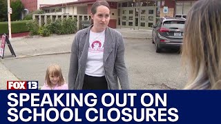 Mom former teacher speaks out against Seattle school closures  FOX 13 Seattle [upl. by Lyndon66]