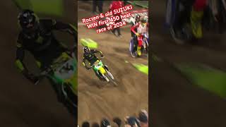 2024 supercross A1 450 heat 1 Ken Roczen Suzuki win Lawrence crash to LCQ [upl. by Mcnamara942]