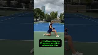 Feeling sore after the match 3 simple stretches sore soremuscles tennis sports recovery [upl. by Danuloff]