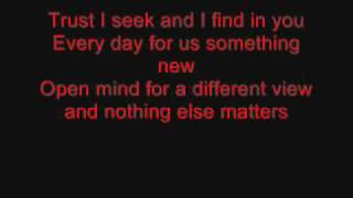 Metallica Nothing else matters lyrics normal version [upl. by Yerdua]