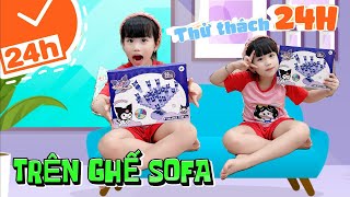 Thử Thách 24h Trên Ghế Sofa Chơi Trò Chơi Kuromi Cân Bằng  MiMi Family [upl. by Oirromed]