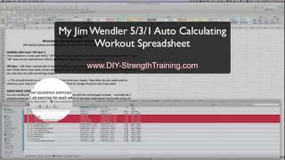 Jim Wendler 531 Workout Spreadsheet [upl. by Sax905]