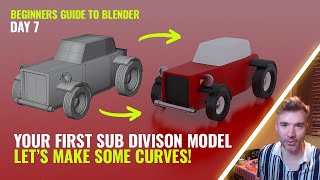 An ABSOLUTE beginners guide to Sub Division modelling in Blender  Make this curvy toy car [upl. by Eckardt758]