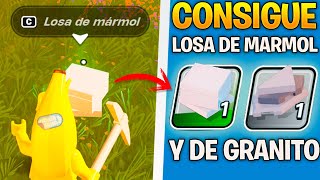 COMO CONSEGUIR LOSA DE MARMOL Y LOSA DE GRANITO EN LEGO FORTNITE  DONDE ENCONTRAR MARMOL Y PICARLO [upl. by Jahdai470]