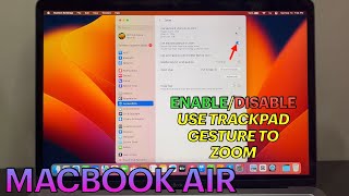 How to Enable or Disable Use Trackpad Gesture to Zoom on MACBOOK AIR [upl. by Heiskell17]