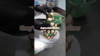 How we make a Cannoli Christmas Tree cake pastry dessert cannoli recipe christmas food [upl. by Schaab]