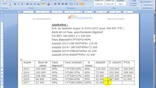 comptabilité générale S2 quot les Amortissements partie 5  amortissement dégressif 2 quot [upl. by Namdor]