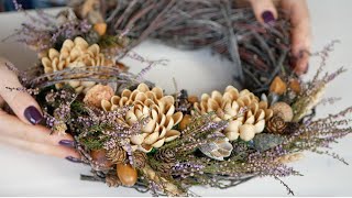 Wreath made of natural materials  DIY Tsvoric [upl. by Nnaacissej776]