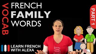 Family Words in French Part 1 basic French vocabulary from Learn French With Alexa [upl. by Eula945]