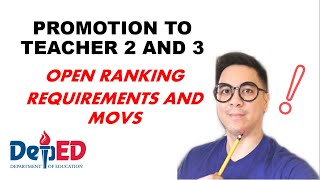 Requirements for Teacher 2 and 3 Promotion in Open Ranking [upl. by Joella]