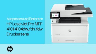 Auspacken und Einrichten  HP LaserJet Pro MFP 41014104dwfdnfdw Druckerserie  HP Support [upl. by Noirad390]