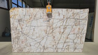 Quarzite Fior di Cristallo  The elegant crystal quartzite with colorful veins [upl. by Einnaffit]