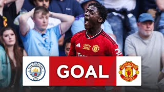 GOAL  Kobbie Mainoo  Manchester City 02 Manchester United  Final  Emirates FA Cup 202324 [upl. by Farhi]