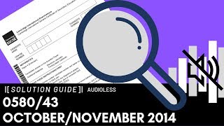 058043 OctoberNovember 2014 Marking Scheme MS [upl. by Lyndel]