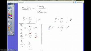 Die Dichte  Umstellen der Formel [upl. by Solita]