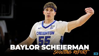 Baylor Scheierman scouting report  Is the veteran shooter a first rounder  2024 NBA Draft [upl. by Jens566]