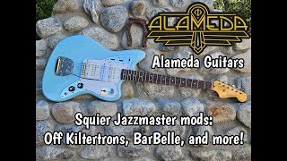 Squier Jazzmaster mods by Alameda Guitars [upl. by Ahsirk]