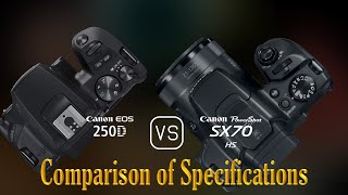 Canon EOS 250D vs Canon PowerShot SX70 HS A Comparison of Specifications [upl. by Ezarra]