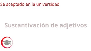 Sustantivación de adjetivos [upl. by Ahsilam407]