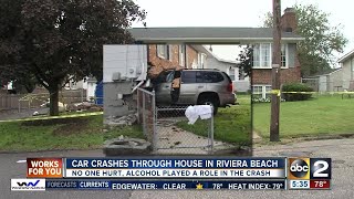 Car crashes through home in Riviera Beach driver hurt [upl. by Larentia983]