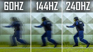 60 hz vs 144hz vs 240hz  A real DIFERENÇA e COMPARAÇÃO entre os monitores de diferentes HERTZ [upl. by Ahcila]