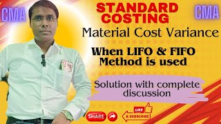 Material cost variance with FIFOampLIFO [upl. by Arehahs]