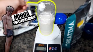 Minha suplementação de Ectomorfo  creatina e hipercalórico [upl. by Melleta]