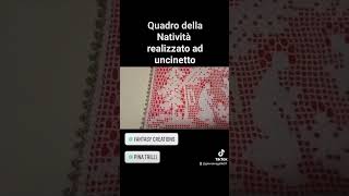 Quadro della Natività realizzato ad uncinetto [upl. by Edurtreg17]