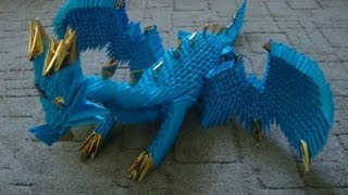 3D origami dragon tutorial part 2 [upl. by Beedon]