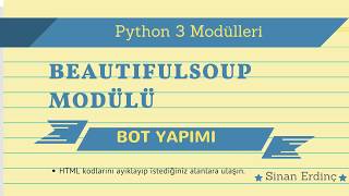 Python ile Sitelerden Veri Kazımak  BeautifulSoup Modülü  Ders 2 [upl. by Seligmann]