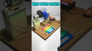 Wind powered project • DC Motor working model  dcmotor tech youtubeshorts motor fan shorts [upl. by Fernando]