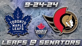 92424 Toronto Maple Leafs vs Ottawa Senators Game Audio  NHL LIVE Preseason Gamecast amp Chat [upl. by Morie]