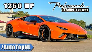 1250HP Lamborghini Huracan TWIN TURBO 358kmh REVIEW on AUTOBAHN by AutoTopNL [upl. by Menashem]