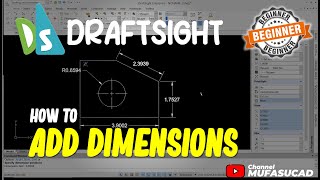 Draftsight How To Add Dimensions [upl. by Esinek180]