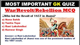 quotIndian History Major Wars Battles amp Revolts  British Rule  GK for SSC Railways UPSC amp Bankquot [upl. by Weed838]