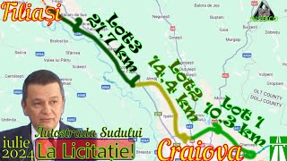 Autostrada Sudului 3 loturi la Licitație de la Craiova la Filiași [upl. by Elyl]