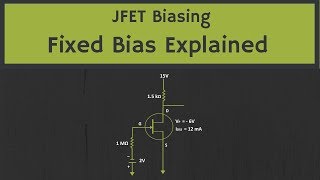 JFET Biasing Fixed Bias Configuration Explained with Solved Examples [upl. by Gabel701]