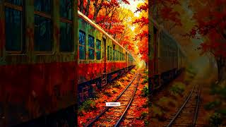 Autumn Abandoned Kereta Api  AI Nature  Travel Discovery nature shortsfeed shorts keretaapi [upl. by Redman]