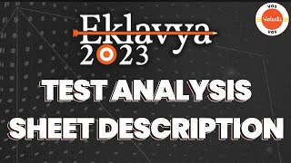 Test Analysis Sheet Description  Eklavya 2023  Eklavya by Vedantu [upl. by Melvina]