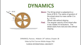 DYNAMICS Example 181 Principle of Work and Energy [upl. by Ruthven875]